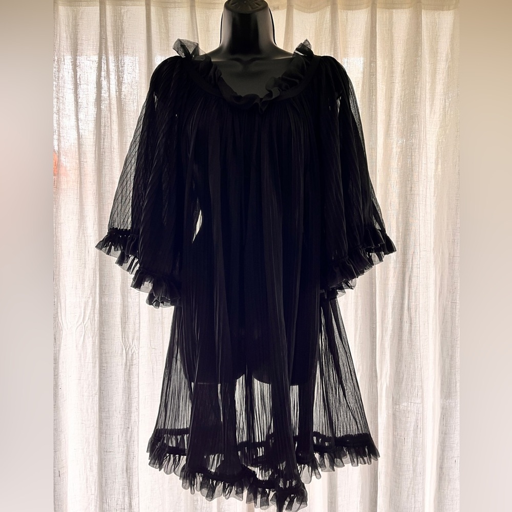Vintage Sheer Ruffle Dress